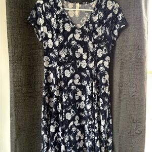 mia & tess Blue V-Neck dress